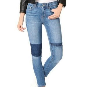 Derek Lam patchwork mid rise jeans
